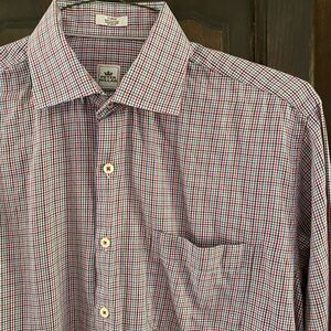 Peter Millar Houndstooth men’s shirt very colorful size L